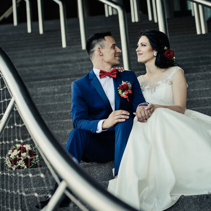 Vestuvių fotosesija Kauno Žalgirio arena