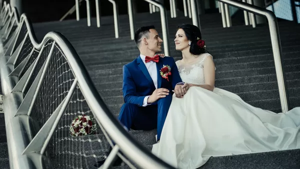 Vestuvių fotosesija Kauno Žalgirio arena